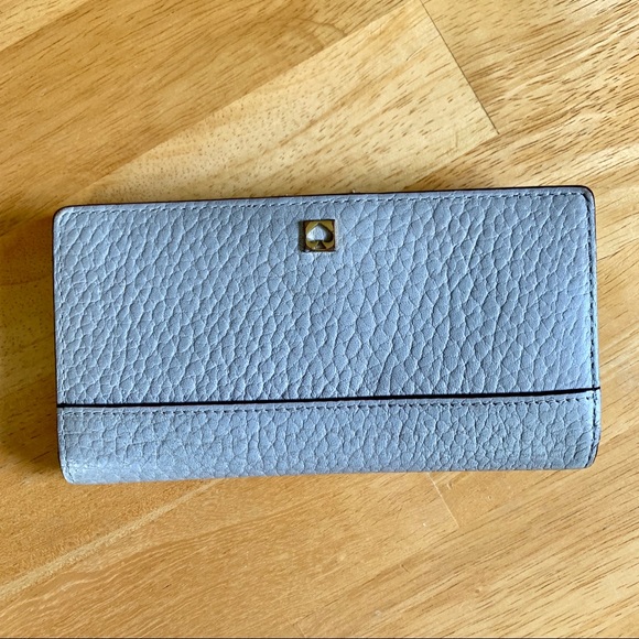 kate spade Handbags - Kate Spade Light Gray and Pink Wallet